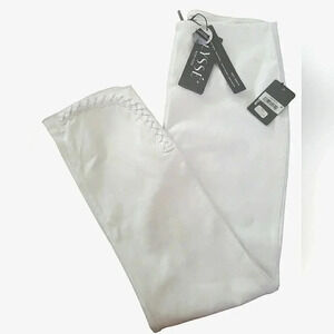 NEW LYSSE White Knit Slip-on Size Large Cropped Pants